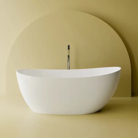 Cada freestanding Marmite Colmar 158x70 cm din compozit alb