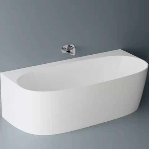 Cada freestanding Marmite Como 180x86 cm din compozit alb