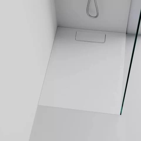 Cadita dus dreptunghiulara Marmite Bilbao alb 90x70 cm