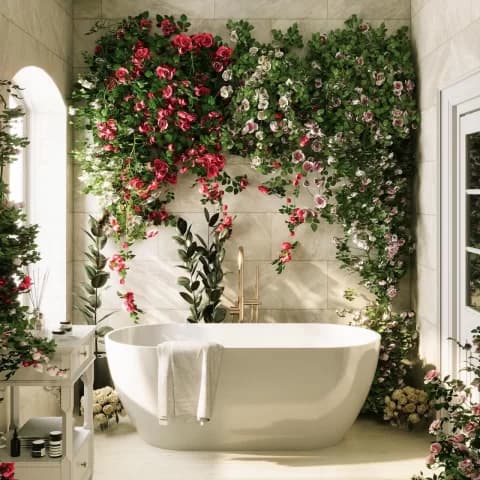 Cada freestanding compozit Coloana Greenland 168x80.5 cm alb lucios