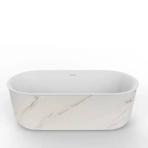 Cada freestanding Coloana Celestia 170x78 cm acril alb