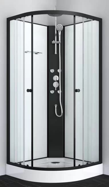 Cabina de dus completa RELOAD, semirotunda, fara plafon, 90x90x232cm - PS16B