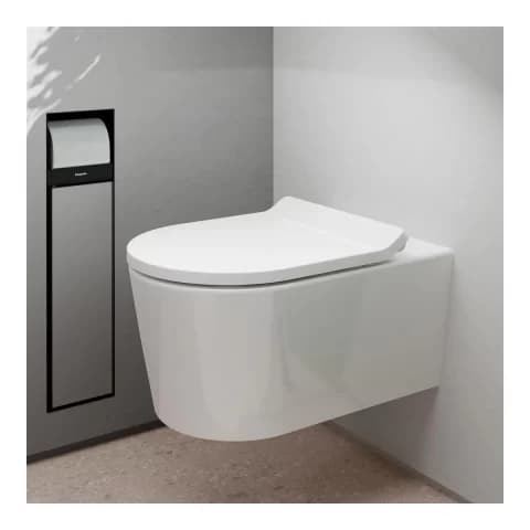 Vas wc Hansgrohe EluPura S AquaFall, fara capac, alb