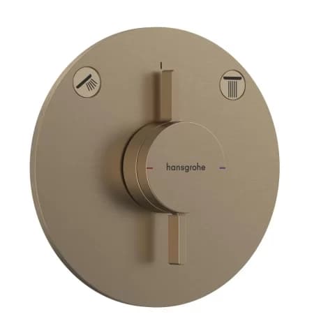 Hansgrohe DuoTurn S - Baterie incastrata pentru 2 consumatori, bronz periat