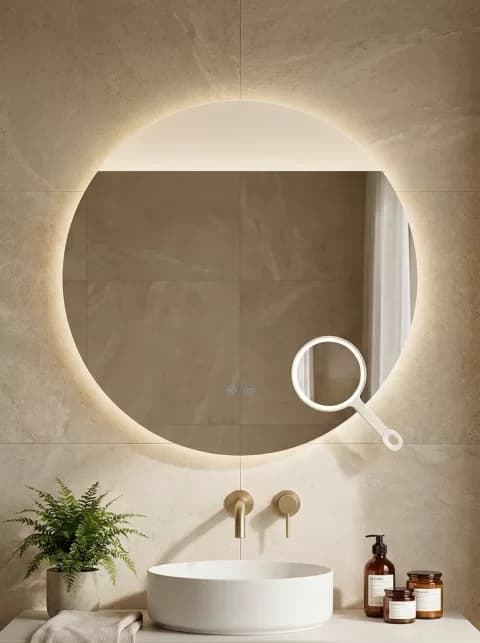 Oglinda baie LED 80 cm cu tehnologie COB si functie de dezaburire