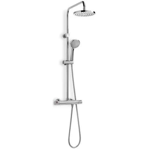 Coloana dus cu baterie si termostat Roca Victoria, si dus fix Ø20 cm
