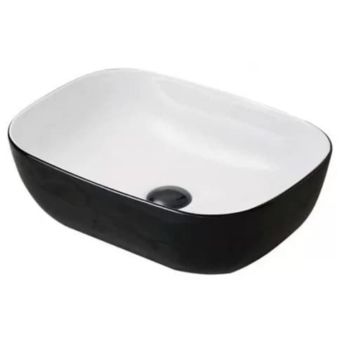 lavoar baie pe blat alb negru fluminia crius 46x32 cm