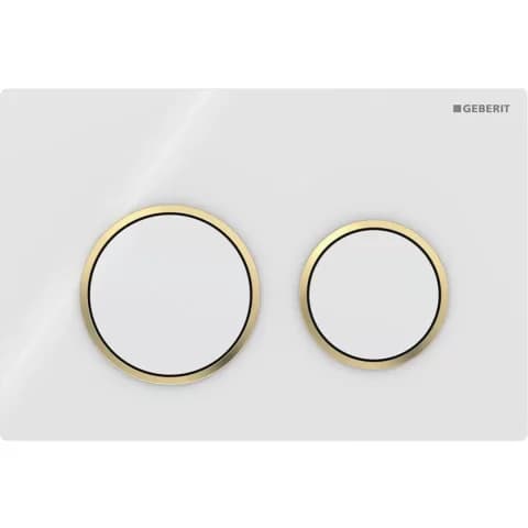 Clapeta actionare rezervor incastrat Omega 20 Alb-Auriu