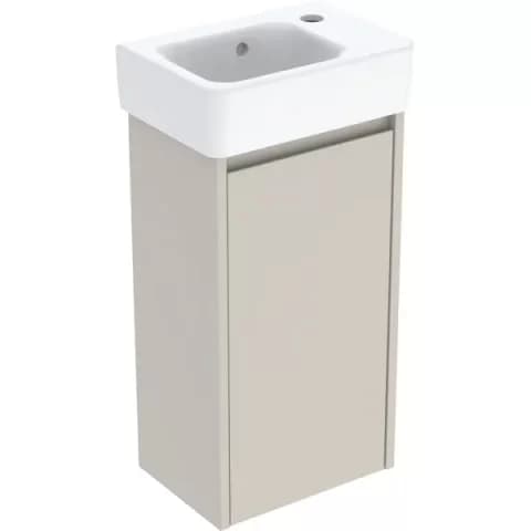 Set lavoar si mobilier Geberit Selnova Square, 36x25x70 cm, gri nisip mat