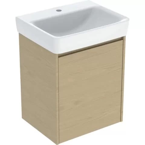 Set lavoar si mobilier Geberit Selnova Square, 55x44x70 cm, stejar natural