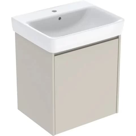Set lavoar si mobilier Geberit Selnova Square, 60x48x70 cm, gri nisip mat