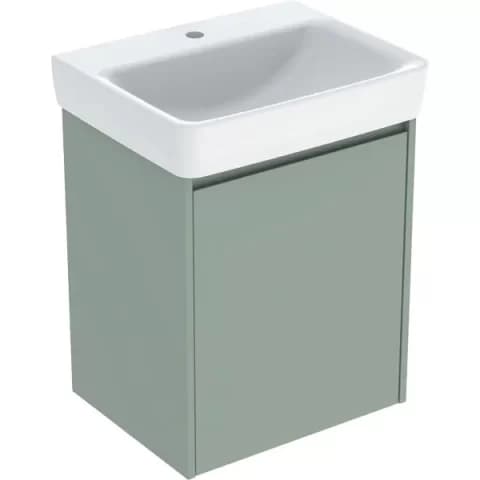 Set lavoar si mobilier Geberit Selnova Square, 55x44x70 cm, verde salvie mat