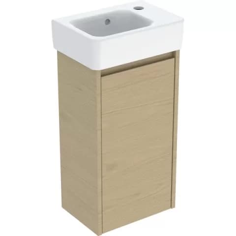 Set lavoar si mobilier Geberit Selnova Square, 36x25x70 cm, stejar natural