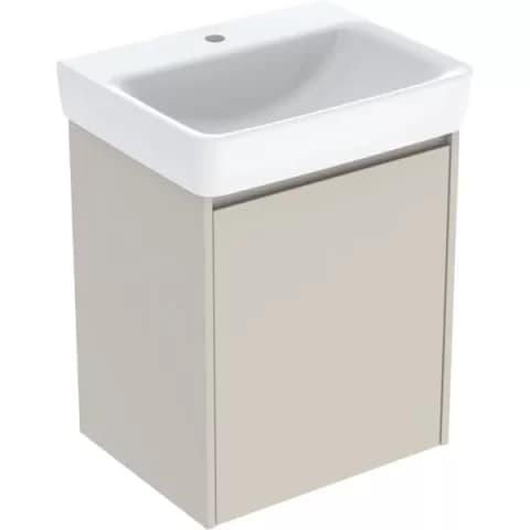 Set lavoar si mobilier Geberit Selnova Square, 55x44x70 cm, gri nisip mat