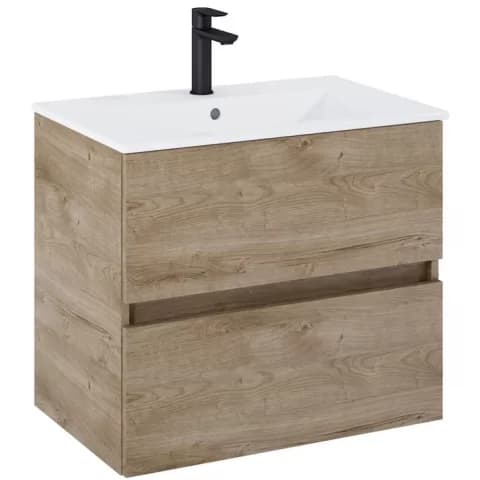 Set mobilier baie Roca Cube 65x43xH55 cm, stejar