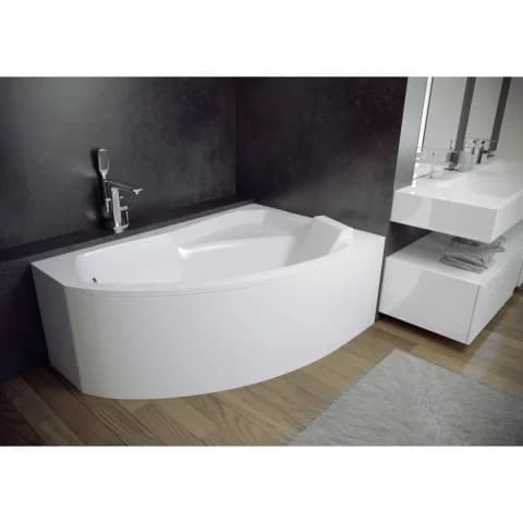 Cada de colt Besco Rima 150x95 cm partea stanga alb