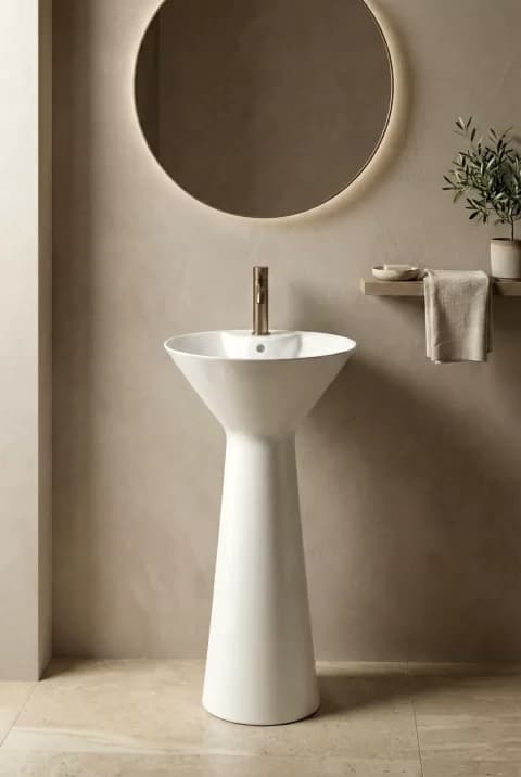Lavoar freestanding alb – design modern