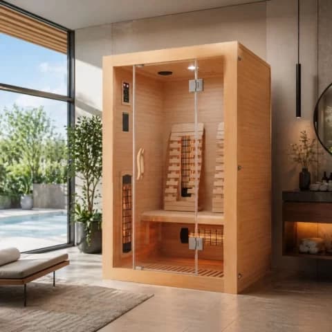 MALMO 2, Sauna cu Infrarosu + Carbon - Magneziu, 120 x 105 x 190cm