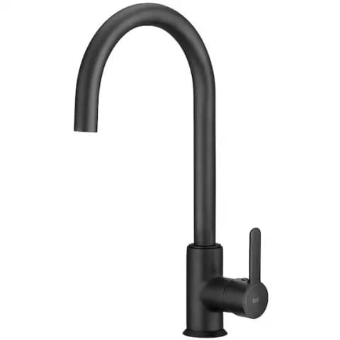 Baterie chiuveta bucatarie Roca Mencia Cold Start monocomanda, negru mat