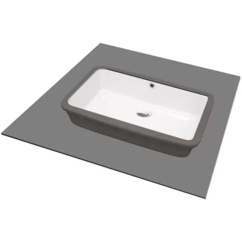 Lavoar Deante Temisto 50x30 cm dreptunghiular sub blat alb