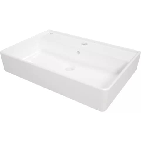 Lavoar Deante Temisto 61x41 cm dreptunghiular pe blat alb
