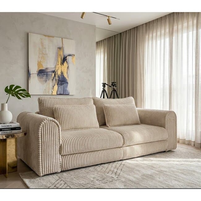 Canapea extensibila Lil Buddy , cu lada de depozitare, material pufos, spatiu de dormit generos 260 x 106 x 89 cm