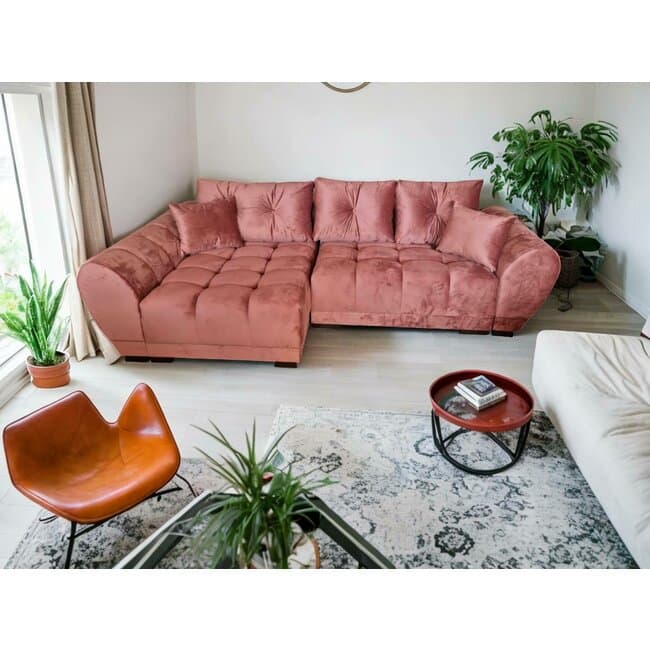 Coltar Palermo Tip 1 extensibil, culoare personalizabila - 300x150 cm, lada depozitare, stofa rezistenta