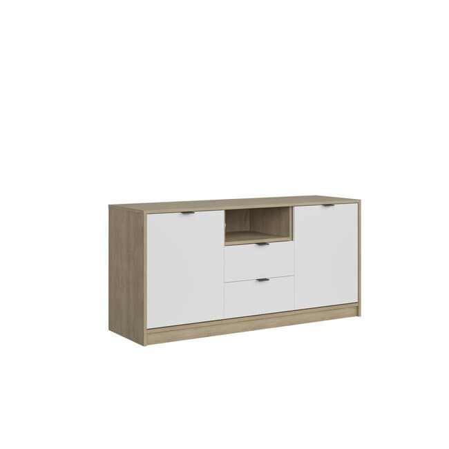 Comoda NEPON KOM2D2S, 2 Usi si 2 Sertare, Design Modern 118 cm