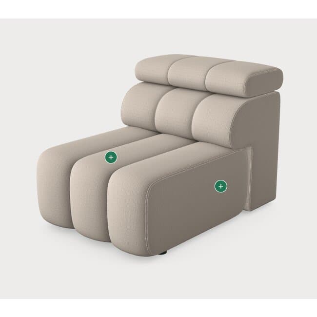 Modul Central Zurich 1 - Element Extensie Canapea Modulara, 75x113 cm