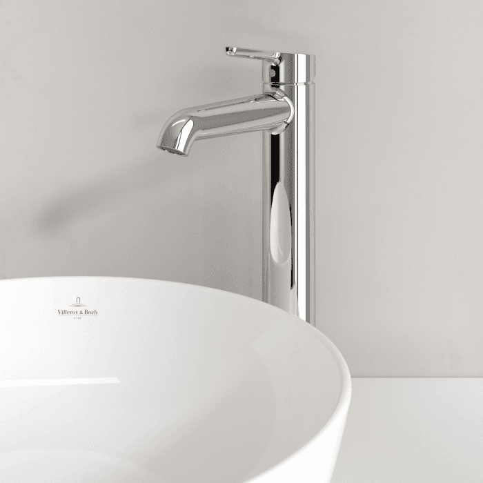 Baterie baie pentru lavoar cu ventil click-clack, crom, VilleroyBoch Skyla