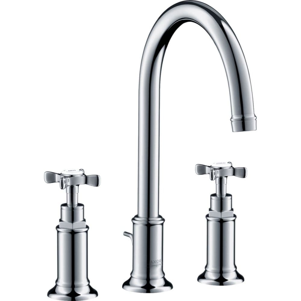 Baterie lavoar baie crom cu 3 orificii si ventil pop-up Hansgrohe Axor Montreux 180