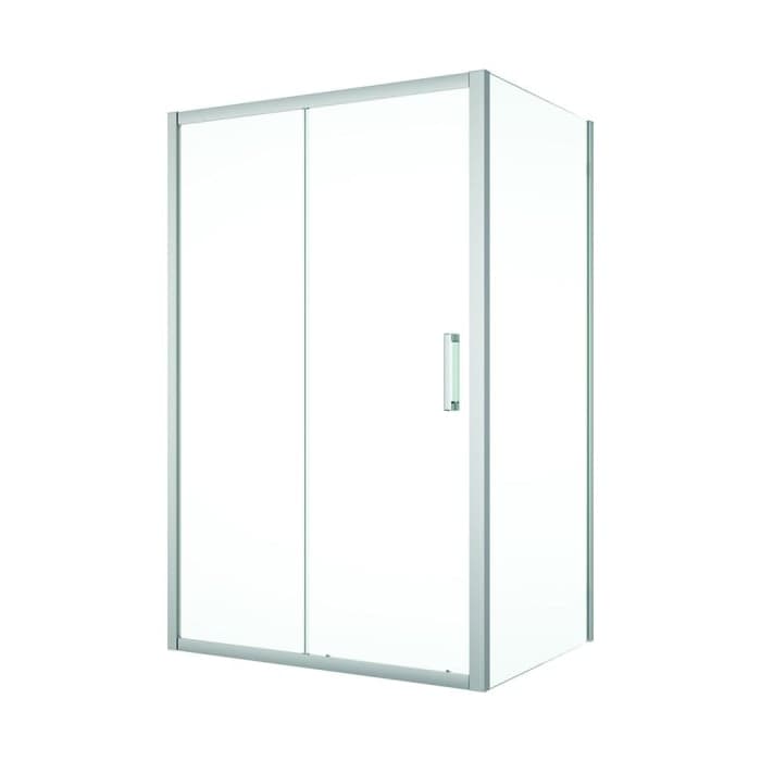 Cabina dus 120x80 cm cu usa culisanta, crom lucios, grosime sticla 5 mm, Sanswiss Ocelia