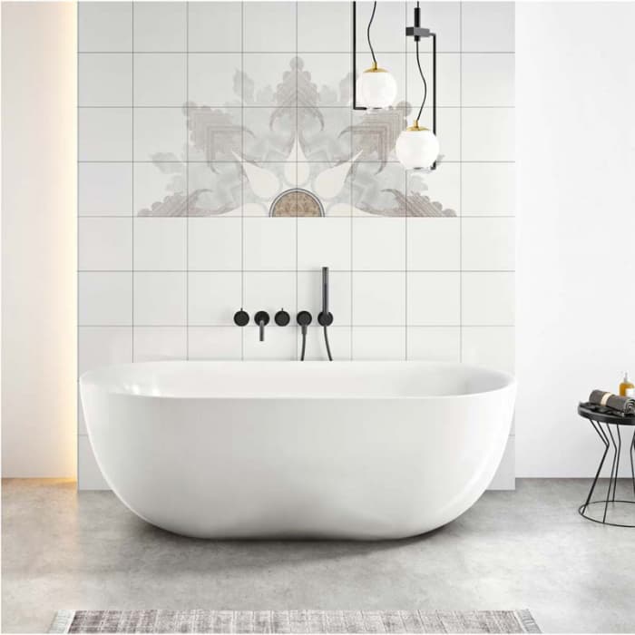 Cada freestanding, Florida, Aura Slim 170, ovala, cu instalatie completa, alb