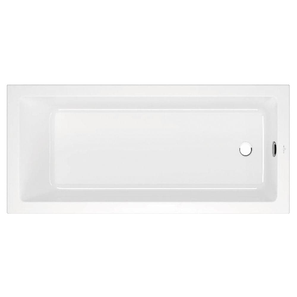 Cada dreptunghiulara Villeroy Boch pentru inzidire, Targa Plus Solo, 160 x 70 cm, alb alpin