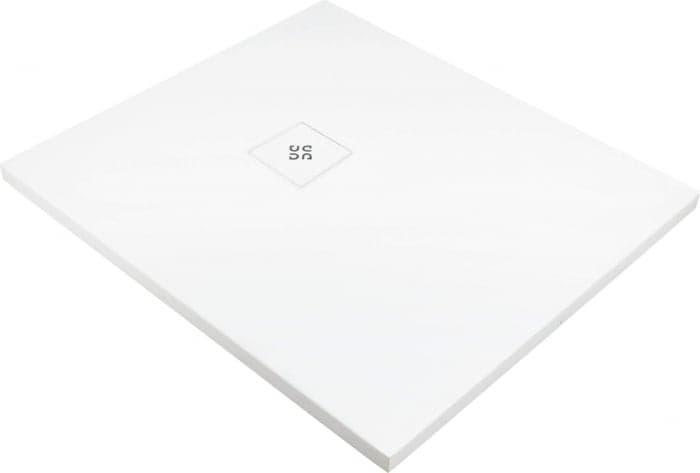 Cadita de dus dreptunghiulara, acril, slim, alb, 90x70x3.5 cm, Deante Silia