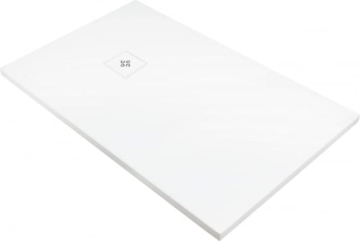 Cadita de dus dreptunghiulara, acril, slim, alb, 100x70x3.5 cm, Deante Silia