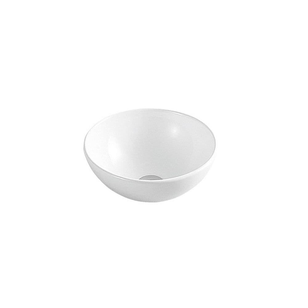 Lavoar pe blat alb lucios 33 cm, rotund, Fluminia Round