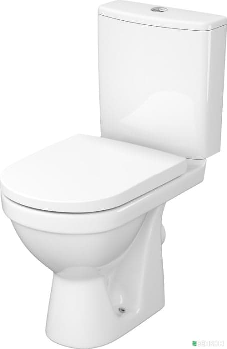 Set vas WC compact Cersanit Zip 779 SimpleOn K121-010, rezervor 3 5 litri, capac Soft Close, evacuare orizontala