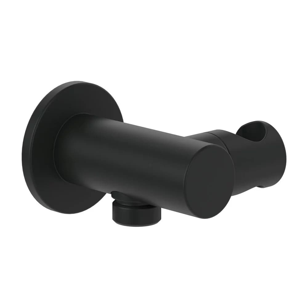Cot racord pentru dus cu suport para dus, negru mat, VilleroyBoch Universal Showers