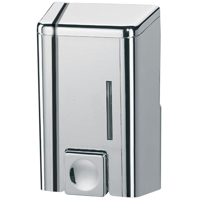 Dozator sapun lichid Bisk 07517, 500 ml, alama si ABS, finisaj cromat lucios, montaj pe perete