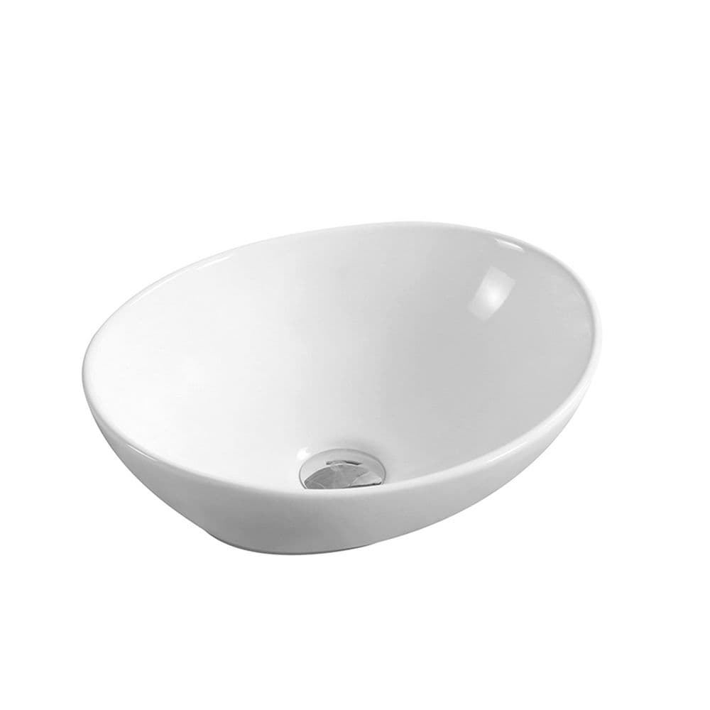 Lavoar baie mic pe blat oval Fluminia, Rio
