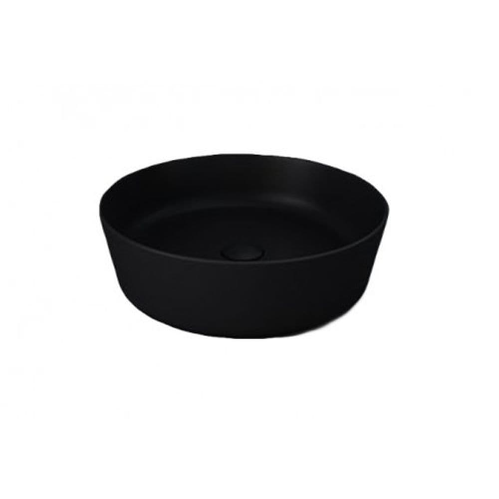 Lavoar baie pe blat negru mat 42 cm, rotund, Rak Feeling