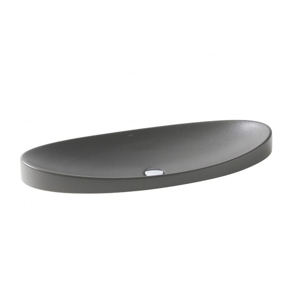 Lavoar incastrat gri inchis mat 90 cm, oval, Gala Klea
