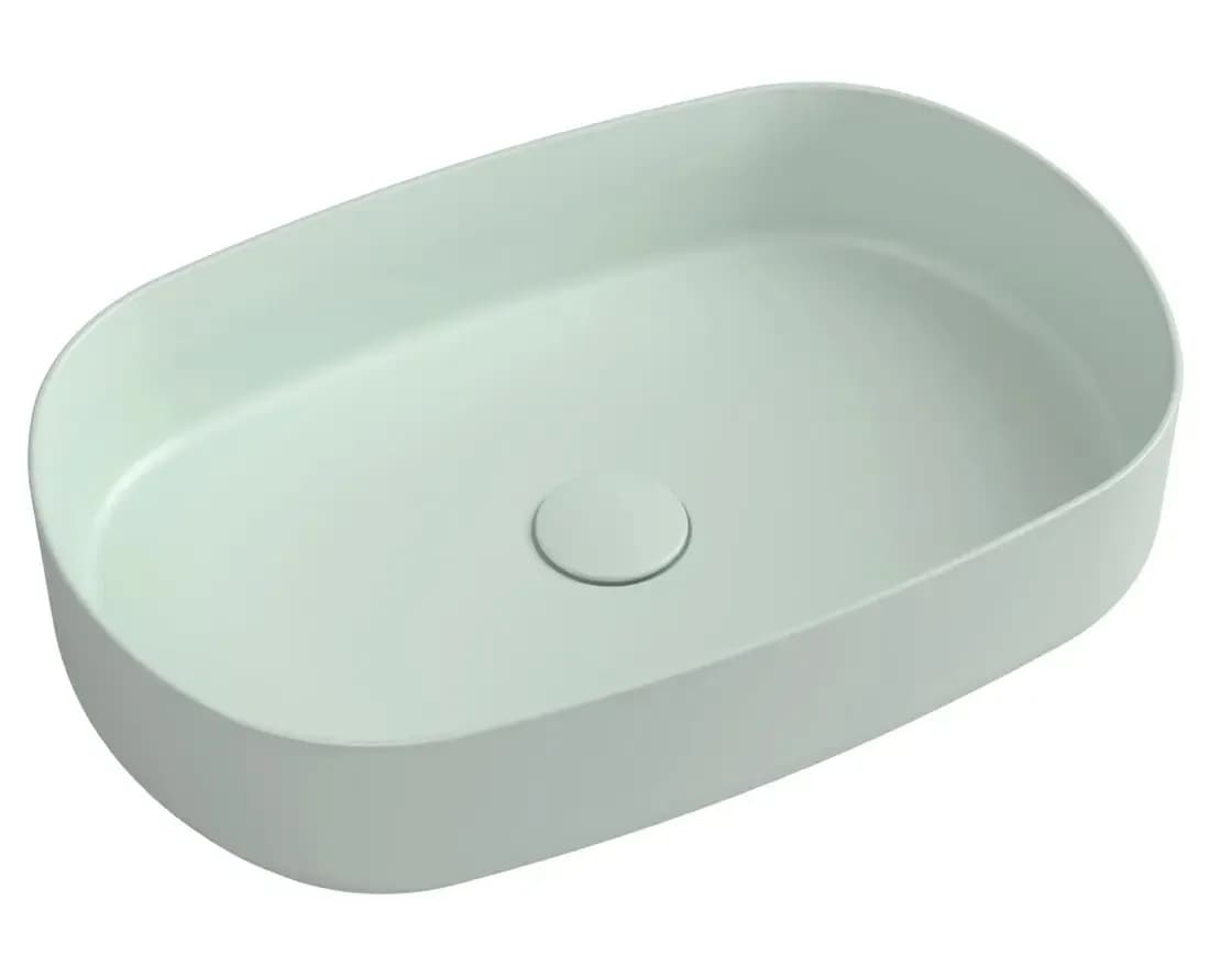 Lavoar pe blat, 55x36 cm, fara preaplin, verde menta SAPHO Infinity
