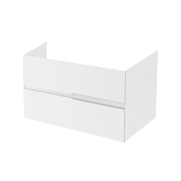 Mobilier pentru lavoar pe blat 100 cm, alb lucios, Fluminia Toledo