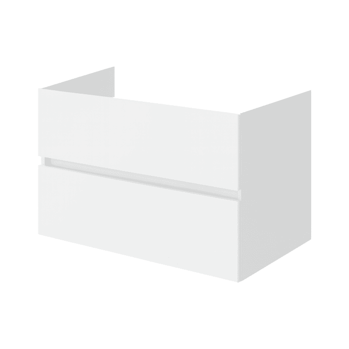 Mobilier pentru lavoar pe blat 80 cm, alb lucios, Fluminia Genova