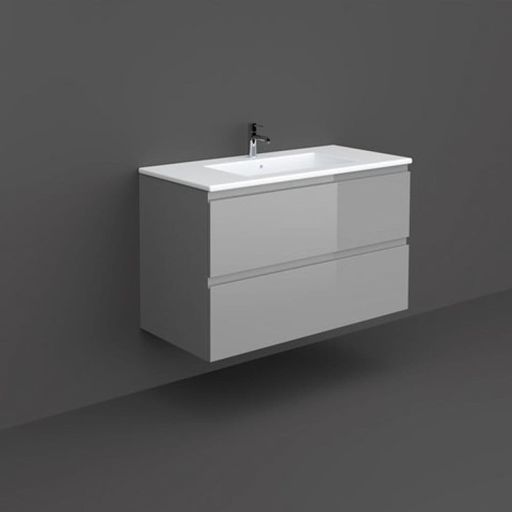 Mobilier suspendat incastrabil pentru lavoar, Joy, 100 cm gri, Rak
