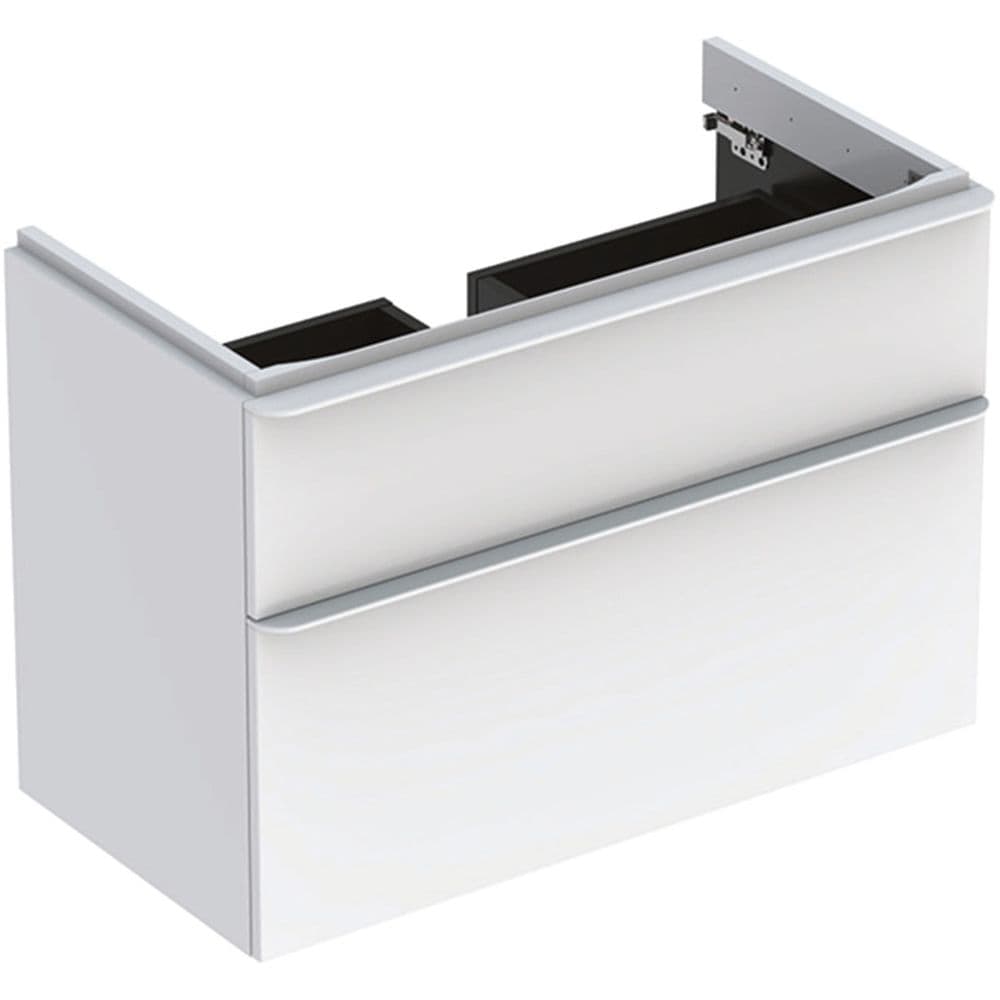 Dulap baie suspendat Geberit Smyle Square pentru lavoar, 90 cm, alb