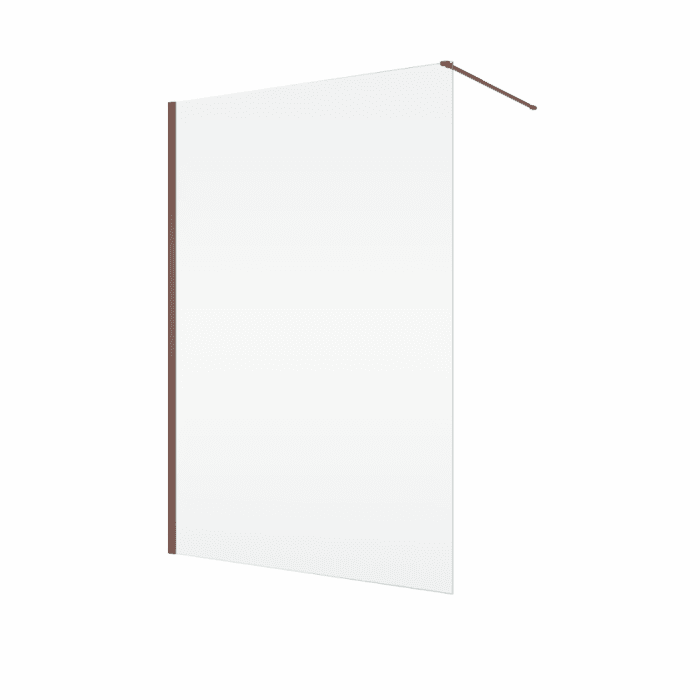 Paravan dus sticla walk-in 120x200 cm, bordeaux metal, sticla 8 mm, Ronal Easy D40