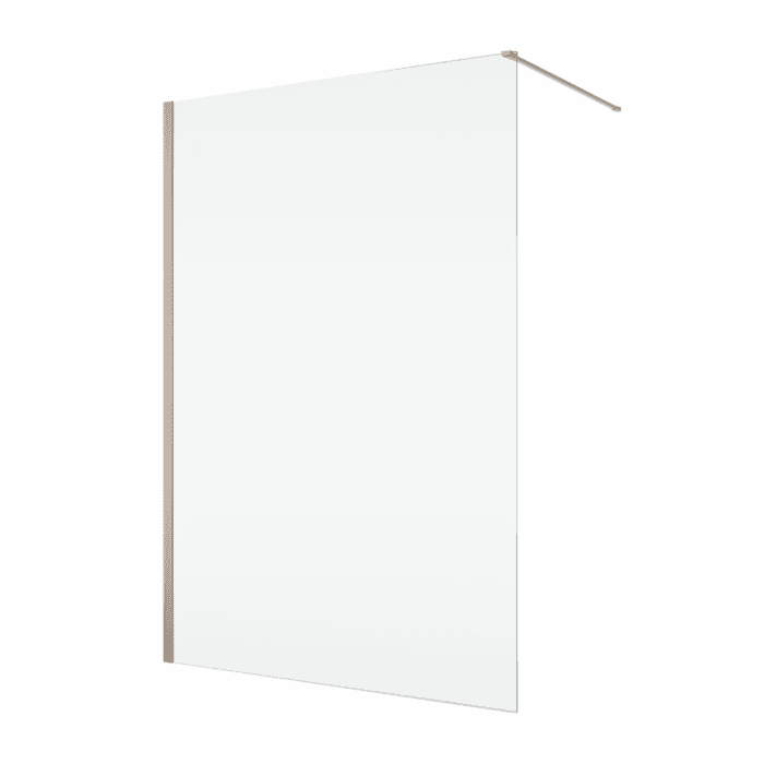 Paravan dus sticla walk-in 90x200 cm, champagne metal, sticla 8 mm, Ronal Easy